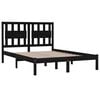 vidaXL Bed Frame without Mattress Black Solid Wood Super King
