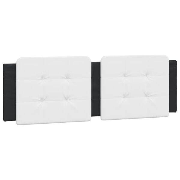 vidaXL Headboard Cushion "Zadar" Black and White 153 cm Faux Leather