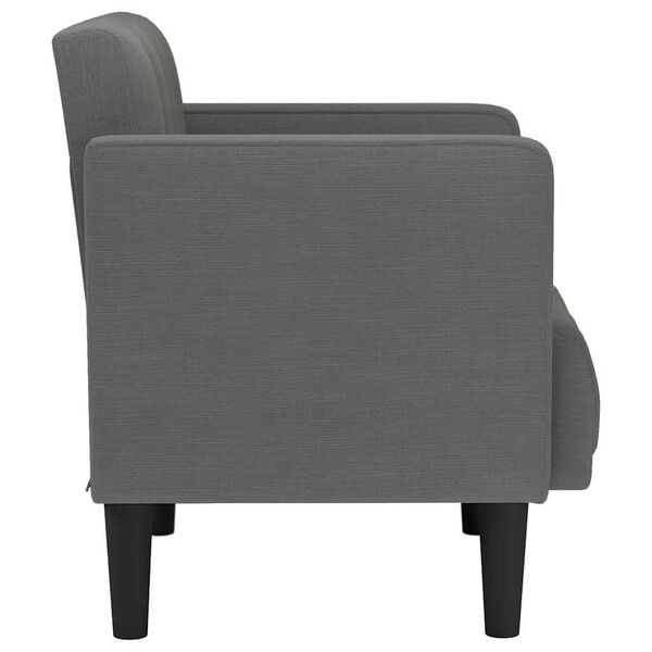 vidaXL Sofa Chair with Armrests Dark Grey 53 cm Fabric