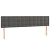 vidaXL LED Headboard Dark Grey 200 cm Velvet