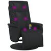 vidaXL Massage Recliner Chair with Footrest Black Faux Leather