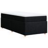vidaXL Box Spring Bed with Mattress Black King Single Fabric