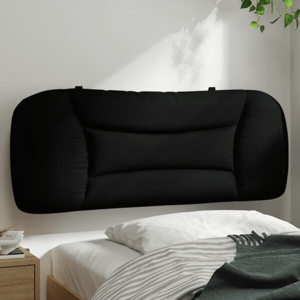 vidaXL Headboard Cushion "Hvar" Black 107 cm King Single Fabric