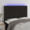 vidaXL LED Headboard Black 144 cm Fabric