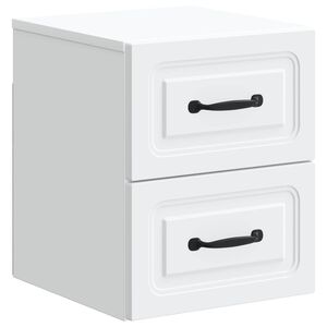 vidaXL Wall-Mounted Bedside Cabinet White 34.5 x 33 x 40 cm