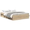 vidaXL Bed Frame without Mattress Sonoma Oak 135x190 cm Double
