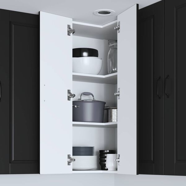 vidaXL Kitchen Cabinet Black 57 x 57 x 100 cm Engineered Wood