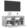 vidaXL TV Cabinet with LED Lights Concrete Grey 90x35x40 cm