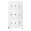 vidaXL Locker Cabinet with 9 Compartments Steel 90x45x180 cm Grey