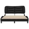vidaXL Bed Frame without Mattress "Hvar" Black 137x190 cm Double Faux Leather