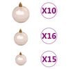 vidaXL Christmas Garland with LEDs&Ball Set Green 20 m PVC