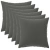 vidaXL Cushion Cover 6 pcs HEERLEN Anthracite 40 x 40 cm Polyester