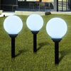 vidaXL Outdoor Pathway Lamps 3 pcs LED 20 cm with Ground Spike
