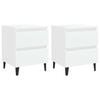 vidaXL Bed Cabinets 2 pcs White 40x35x50 cm Engineered Wood