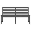 vidaXL Garden Bench Grey 157.5 cm Solid Wood Pine