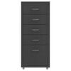 vidaXL Mobile File Cabinet Anthracite 28x41x69 cm Metal