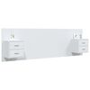 vidaXL Bed Headboard with Cabinets White Engineered Wood