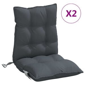 vidaXL Outdoor Cushion 2 pcs Anthracite 100 x 50 x 7 cm