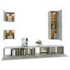 vidaXL 5 Piece TV Cabinet Set Concrete Grey Engineered Wood