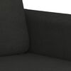 vidaXL 3 Piece Sofa Set with Cushions Black Fabric