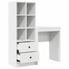 vidaXL Desk with Drawer 2 pcs White