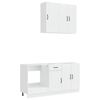 vidaXL Kitchen Unit LUCCA 5 pcs High Gloss White Engineered Wood