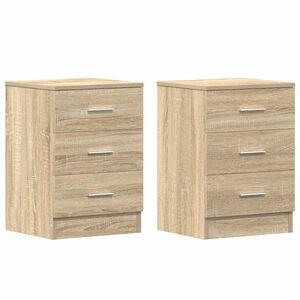 vidaXL Bedside Cabinets 2 pcs Sonoma Oak 38x35x56 cm Engineered Wood