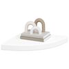 vidaXL Floating Corner Shelves 4 pcs White 35x35x3.8 cm MDF