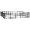 vidaXL Outdoor Dog Kennel Steel 92.16 m²
