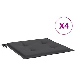 vidaXL Garden Chair Cushions 4 pcs Anthracite 40x40x4 cm Oxford Fabric