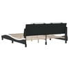 vidaXL Bed Frame without Mattress "Zadar" Black and White 180x200 cm King Fabric