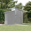vidaXL Garden Shed Grey 270x130x208.5 cm Galvanised Steel