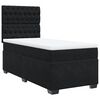 vidaXL Box Spring Bed with Mattress Black King Single Velvet
