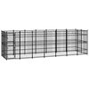 vidaXL Outdoor Dog Kennel Steel 12,9 m&sup2;