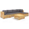 vidaXL 6 Piece Garden Lounge Set with Cushions Solid Teak Wood