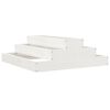 vidaXL Planter White 80x80x27 cm Solid Wood Pine