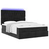 vidaXL Ottoman Bed with Mattresses & LEDs Black Double Velvet