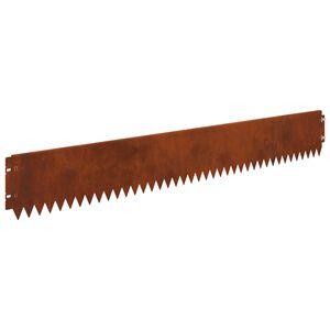vidaXL Lawn Edging 20 pcs 103 x 15 cm Steel Rusty