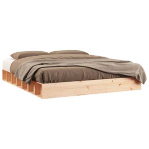 vidaXL Bed Frame without Mattress 180x200 cm Super King Super King Size Solid Wood