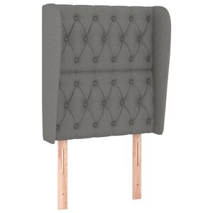vidaXL Headboard with Ears Dark Grey 83 cm Fabric