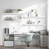 vidaXL Floating Wall Shelves 4 pcs High Gloss White 120x23.5x3.8 cm MDF