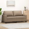 vidaXL 2-Seater Sofa Cappuccino 140 cm Faux Leather
