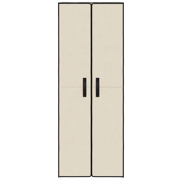 vidaXL Shoe Cabinet Cream 60x30x166 cm Fabric