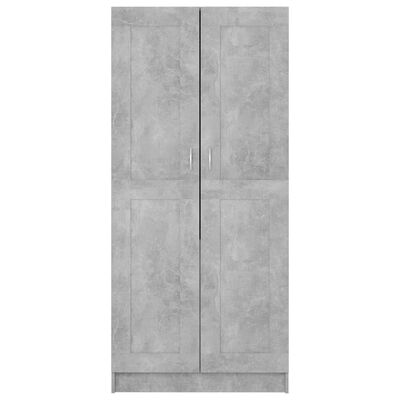 vidaXL Wardrobe Concrete Grey 82.5x51.5x180 cm Engineered Wood