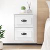 vidaXL Wall-mounted Bedside Cabinet High Gloss White 41.5x36x53cm