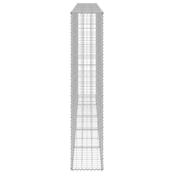 vidaXL Gabion Wall with Covers Galvanised Steel 300x30x150 cm