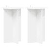 vidaXL Plant Stand 2 pcs White &Oslash;40 x 60 cm Engineered Wood