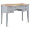 vidaXL Writing Desk | Grey | MDF | 109.5 cm length, 45 cm width, 77.5 cm height