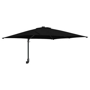 vidaXL Garden Parasol Black 248.5 x 247.5 x 160 cm Fabric