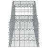 vidaXL Arched Gabion Baskets 8 pcs 300x50x40/60 cm Galvanised Iron